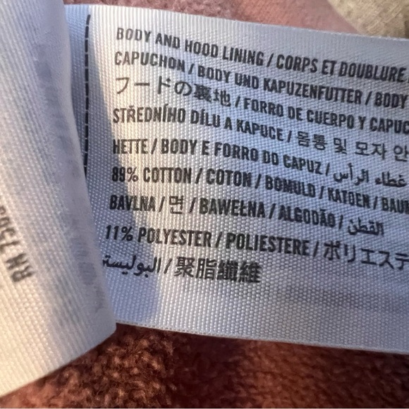 Abercrombie & Fitch Hoodie Unisex M Dusty Mauve Pink Logo Sweatshirt Cozy Thick - Picture 6 of 7